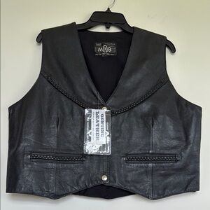 New Mob Black Leather Women's Vest